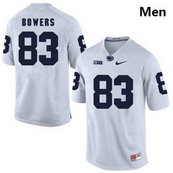 Men Penn State Nittany Lions 83 Nick Bowers White College Football Jersey